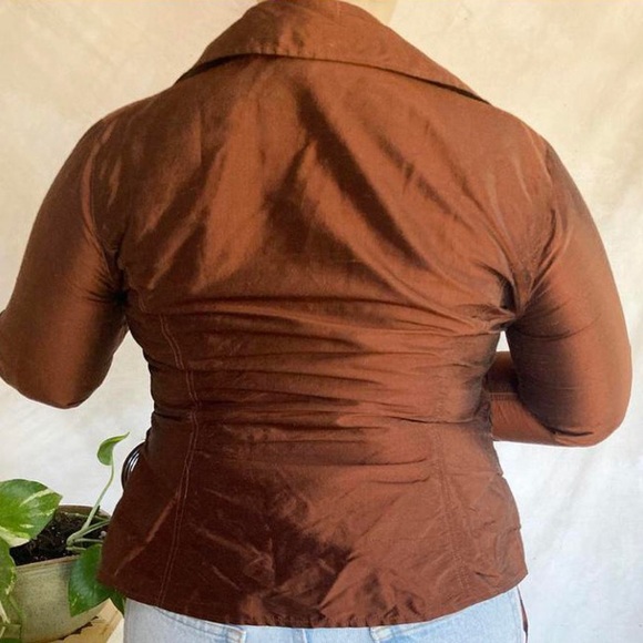 Areli | y2k silk wrap top • size 8 / M - Picture 3 of 4